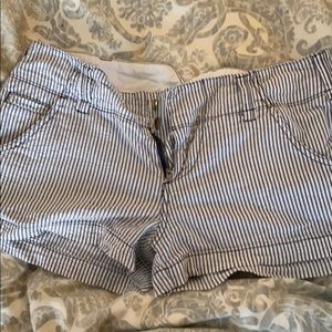 Roxy blue and white stripe shorts